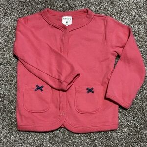 💜Carter's Coral Baby Sweater